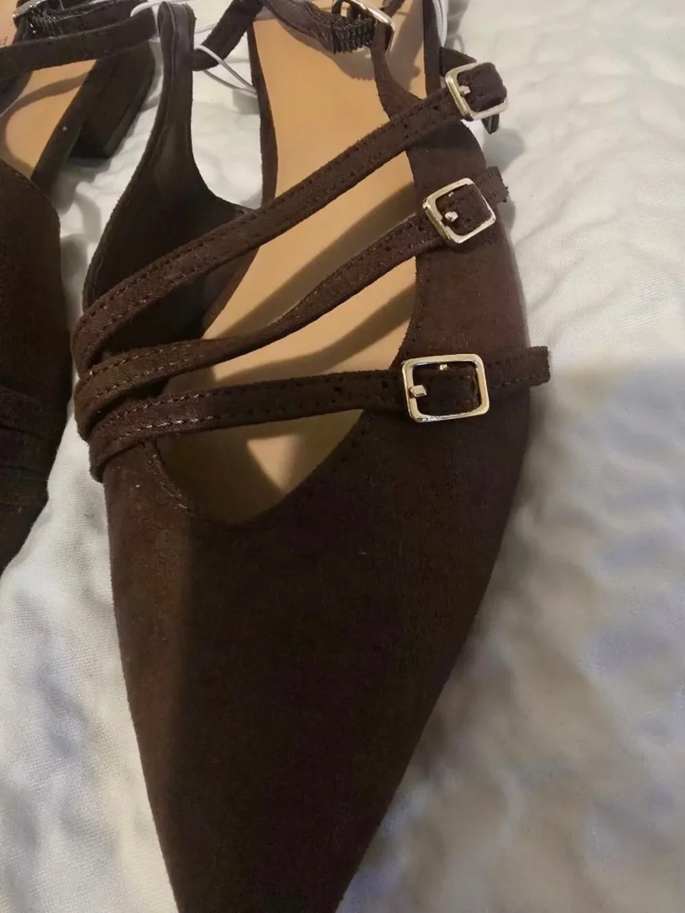 Women's Twiggy Multi Buckle Mini Heel Flats with Memory Foam Insole 7- a New Day